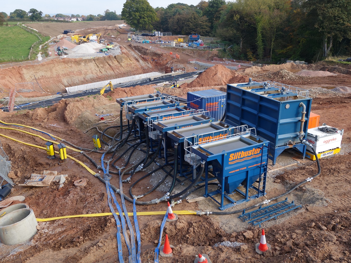 Siltbuster system for treating construction water run-off