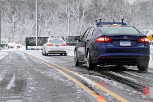 Snow tests on Ford autonomous vehicles