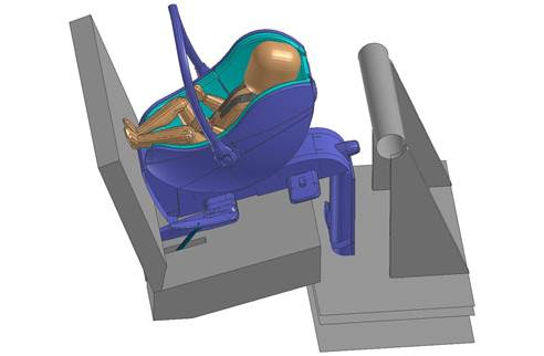 Virtual Seat model of child safety seat