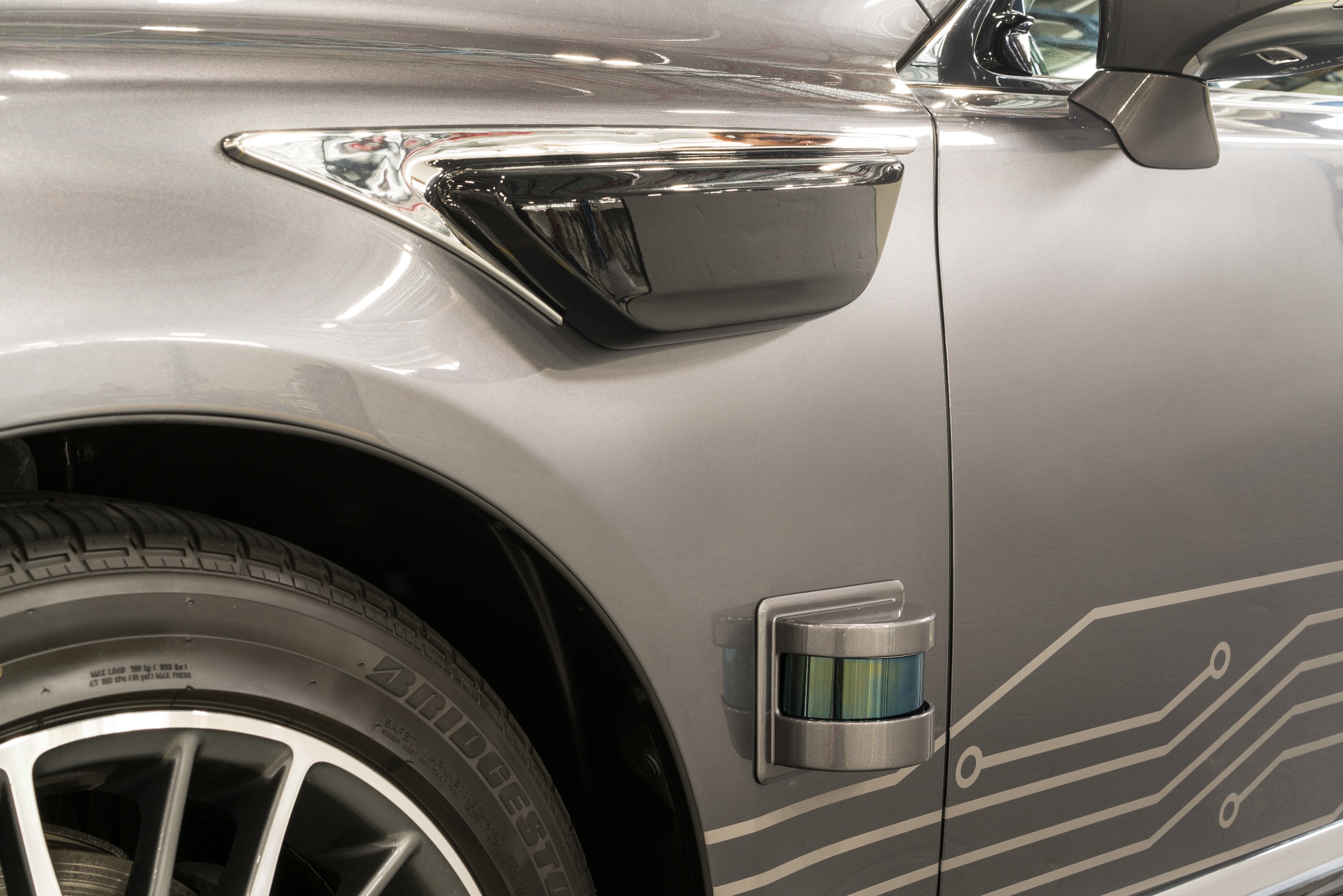 The Lexus Platform 3.0 incorporates blended sensors into its coachwork design