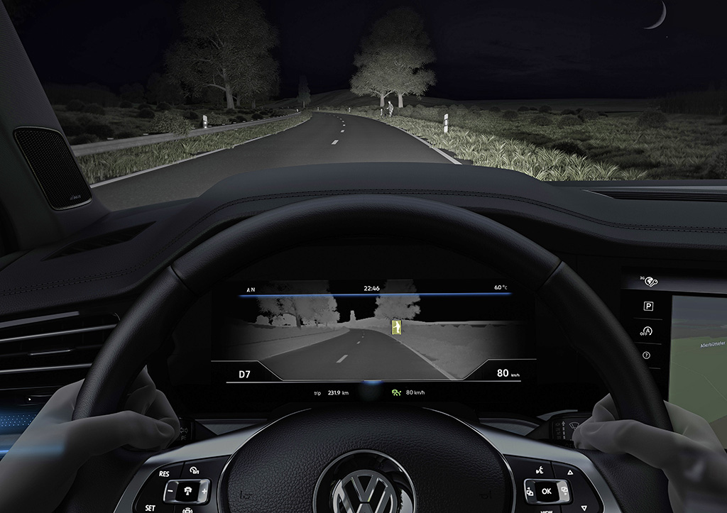 Thermal imaging improves night vision for VW drivers