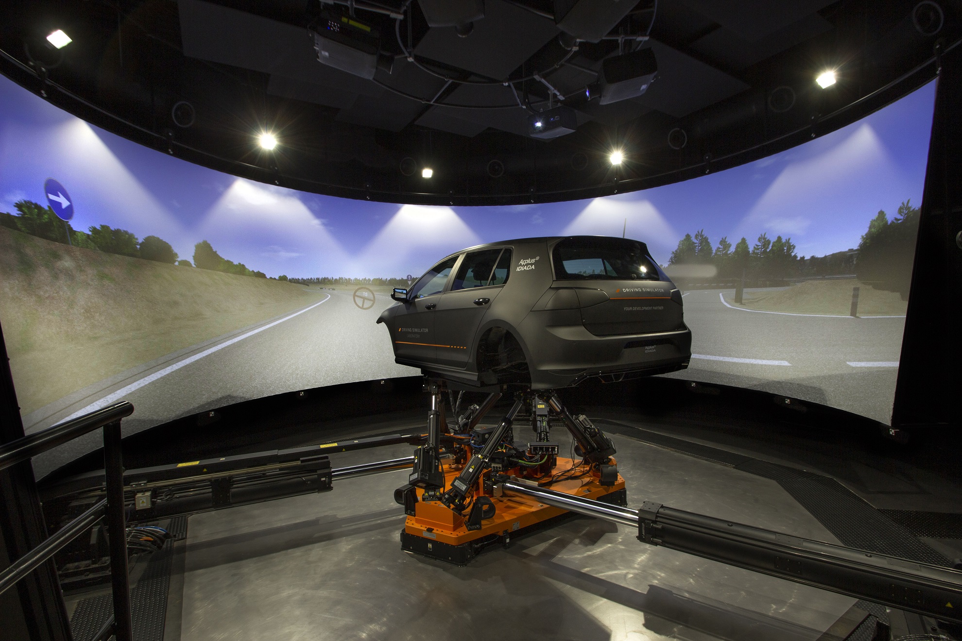 The Driver-in-Motion simulation system at Applus+ IDIADA replicates the Spanish company’s proving grounds