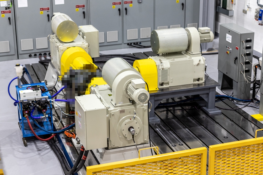 Electric drive test rig features high speed AC input dynamometers