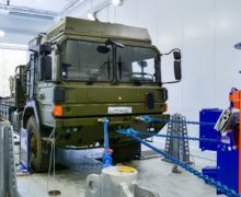 VTEC 2 Variable Temperature Emissions Chamber in use for hybrid military vehicle testing