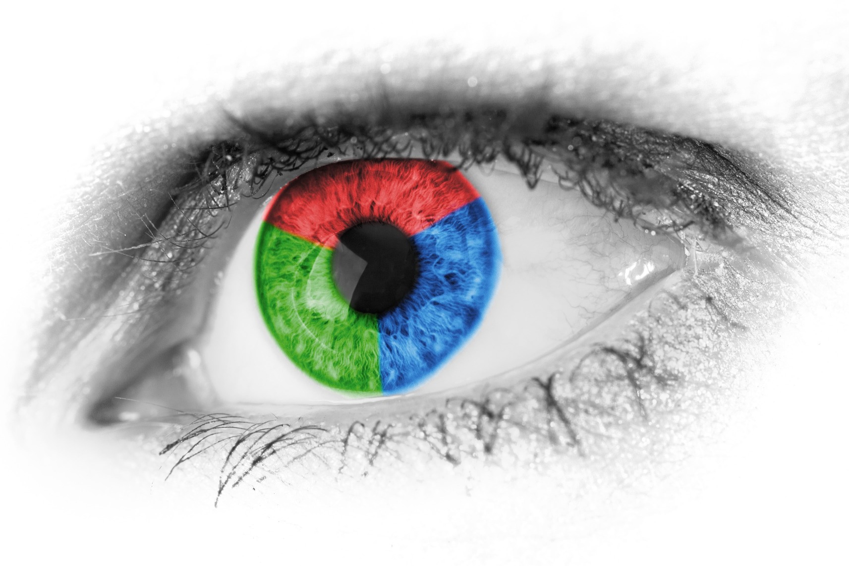 Sensors compare measured colours with the actual colour perceived by the human eye