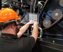 Installation and maintenance engineers use connected VR headsets to gain guidance
