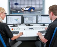 Collaborative test system supports automated testing with simulation of real driving conditions