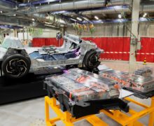 Each battery undergoes production testing individually before being assembled into the vehicle