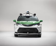 May Mobility autonomous vehicle outfitted with Ouster lidar sensors