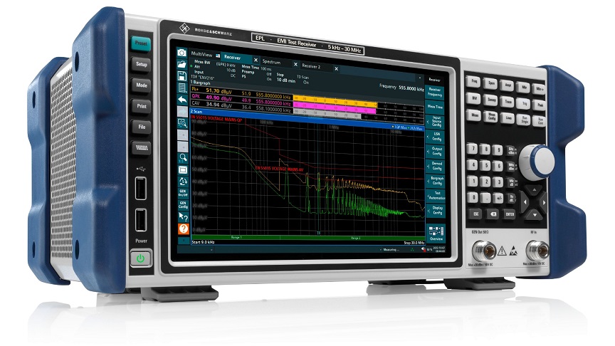 Compact test receiver with spectrum analyser provides flexible test capability in EMC laboratories