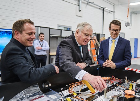 Duke of Gloucester inspects new battery prototyping and test facility in Dudley