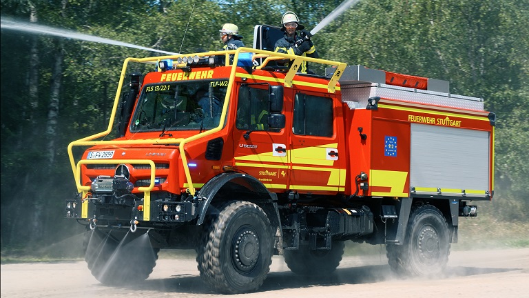 Firefighters from Stuttgart are undergoing training on all-terrain vehicles