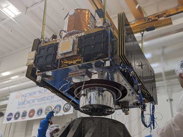 Vigoride-7 Orbital Service Vehicle undergoing vibration testing at Experior Laboratories